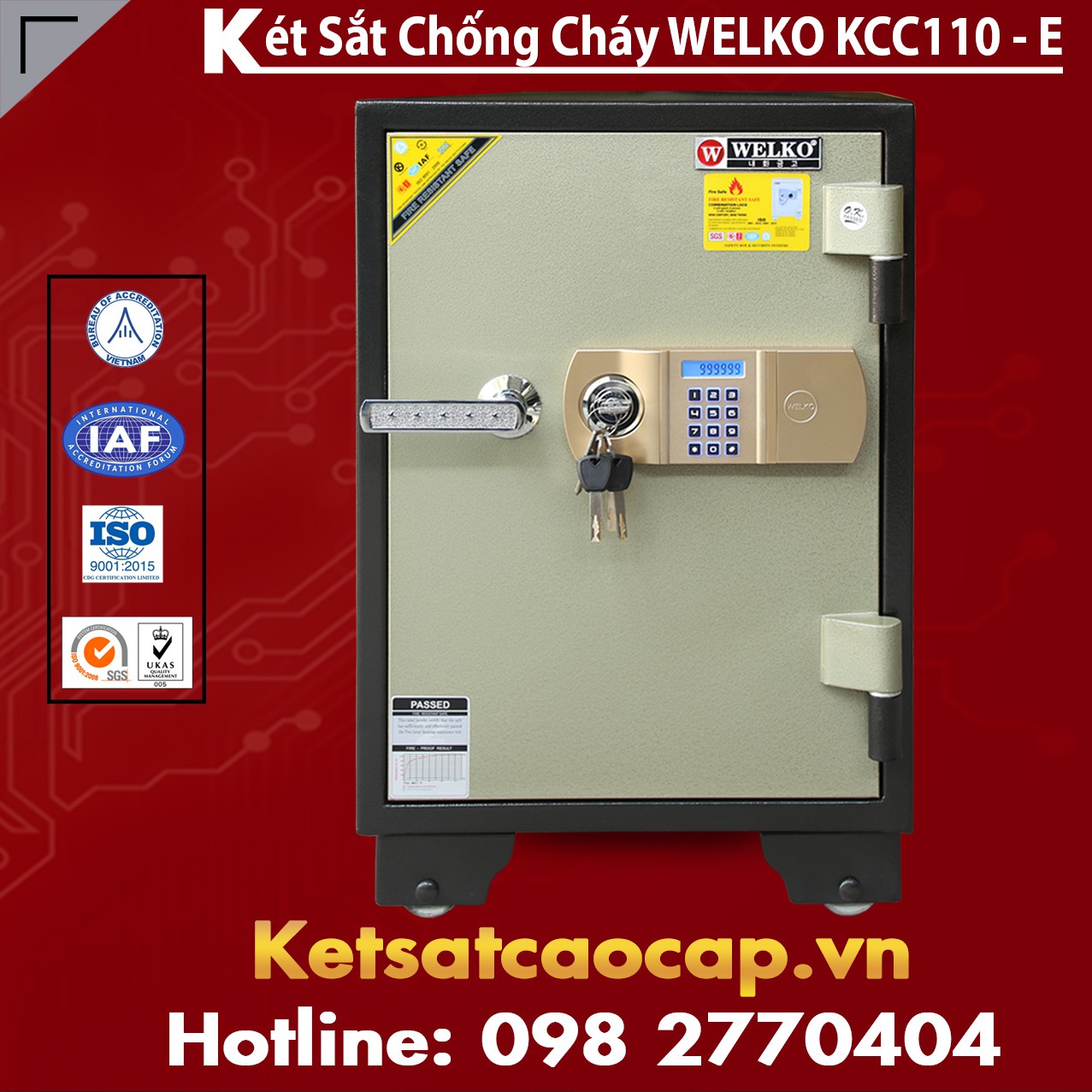 Két Sắt Chống Cháy KCC110 E - GOLD