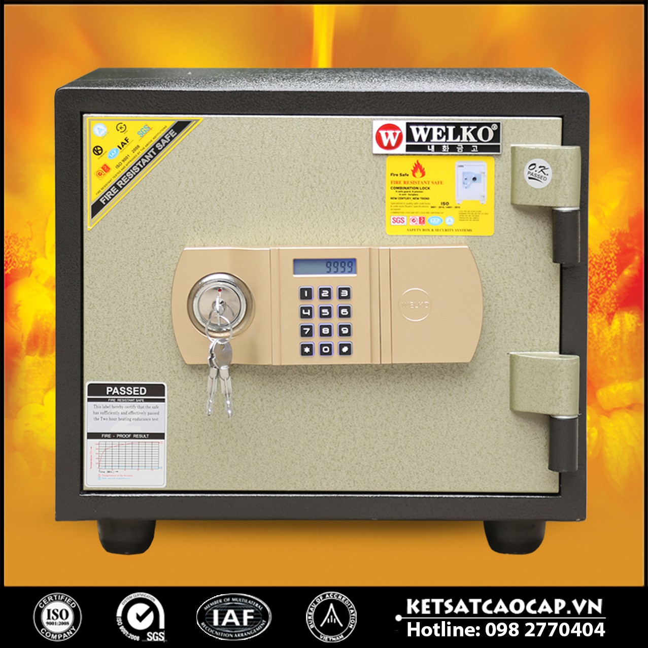 Két Sắt Chống Cháy LX410 - E Gold