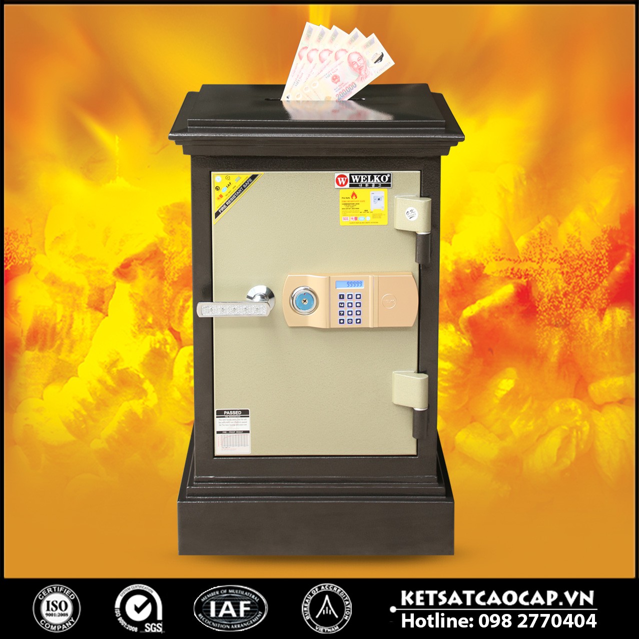 Két Sắt Công Đức X740 - E Gold Black