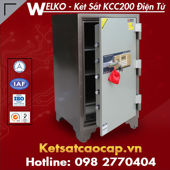 két sắt chống cháy welkosafe KCC200 điện tử hà nam